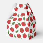 Hand Drawn Red Tomato Pattern Bedankdoosjes (Voorkant Zijde)