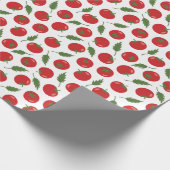 Hand Drawn Red Tomato Pattern Cadeaupapier (Hoek)