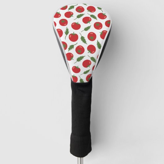 Hand Drawn Red Tomato Pattern Golfheadcover (Voorkant)