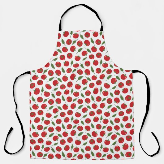 Hand Drawn Red Tomato Pattern Schort (Voorkant)