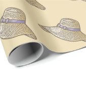 Hand Drawn riet Pet beige Cadeaupapier (Rol Hoek)