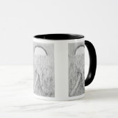 Hand-drawn road and evergreens with moon Mug (Devant droit)