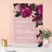 Hand Drawn Romantic Roses Wedding Welcome (Mariage)