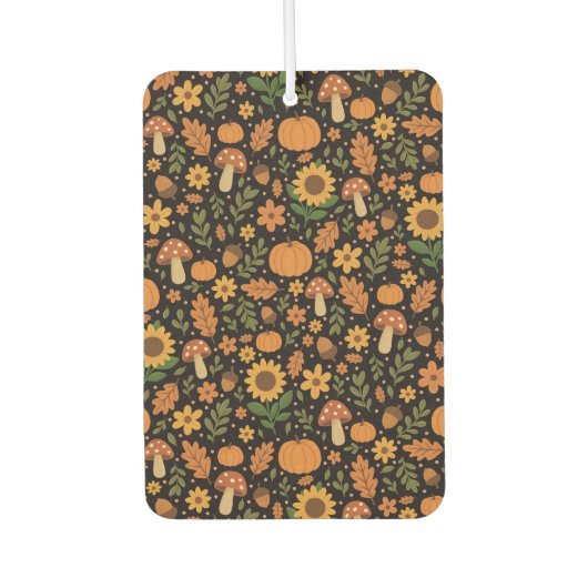 Hand Drawn Rustic Fall Pattern Air Freshener Luchtverfrisser (Voorkant)