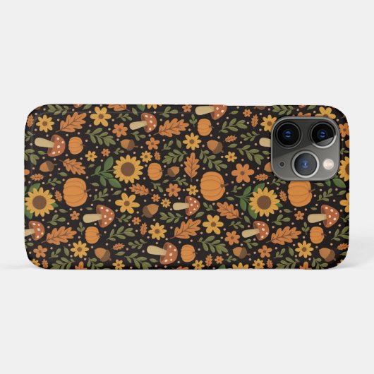 Hand Drawn Rustic Fall Pattern Case-Mate iPhone Case (Achterkant (horizontaal))