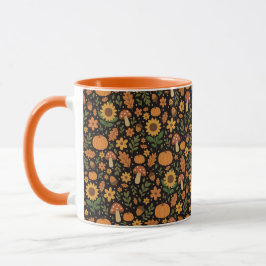 Hand Drawn Rustic Fall Pattern Coffee Mug Mok