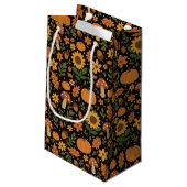 Hand Drawn Rustic Fall Pattern Gift Bag Klein Cadeauzakje (Achterkant Gekanteld)