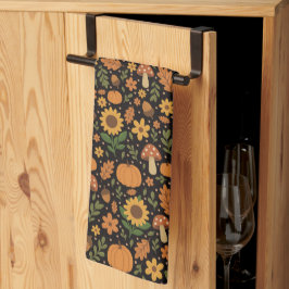 Hand Drawn Rustic Fall Pattern Kitchen Towel Theedoek