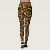 Hand Drawn Rustic Fall Pattern Leggings (Achterkant)
