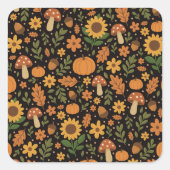 Hand Drawn Rustic Fall Pattern Sticker (Voorkant)