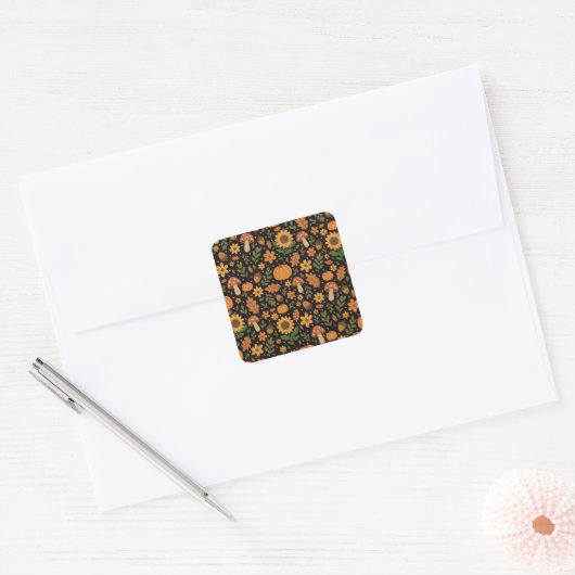 Hand Drawn Rustic Fall Pattern Sticker (Envelop)