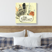 Hand Drawn San Francisco Canvas Afdruk (Insitu (Slaapkamer))