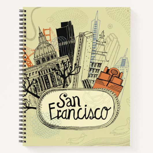 Hand Drawn San Francisco Notitieboek (Voorkant)