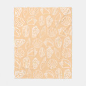 Hand-drawn Sandy Shells Fleece Blanket (Voorkant)