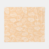 Hand-drawn Sandy Shells Fleece Blanket (Voorkant (Horizontaal))