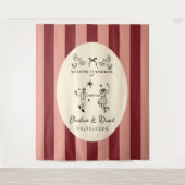 Hand Drawn Scribble Wedding Welcome Sign Wandkleed (Voorkant)