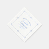 Hand Drawn Seashells & Wedding Bells Bridal Shower Servet (Hoek)