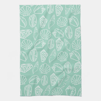 Hand-drawn Shell Patterned Kitchen Towel Theedoek