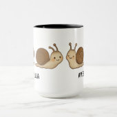 Hand Drawn Snail Custom Cute Mug Mok (Midden)