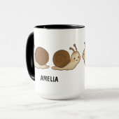 Hand Drawn Snail Custom Cute Mug Mok (Voorkant links)