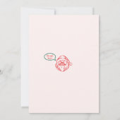 Hand Drawn Squiggle Doodles Christmas Party Invita Kaart (Achterkant)