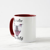 Hand Drawn Staffordshire Bull Terrier Mug (Devant gauche)