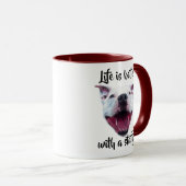 Hand Drawn Staffordshire Bull Terrier Mug Mok (Voorkant rechts)