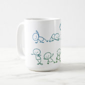 Hand-Drawn Stickman Collectie Koffie Mok (Voorkant links)