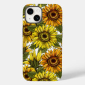 Hand Drawn Sunflower Case-Mate iPhone Case (Achterkant)