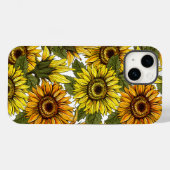 Hand Drawn Sunflower Case-Mate iPhone Case (Achterkant (horizontaal))