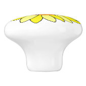 Hand Drawn Sunflower Keramische Knop (Zijkant)