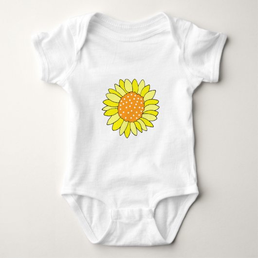 Hand Drawn Sunflower Romper (Voorkant)