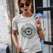 Hand Drawn Sunflower T-shirt