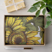 Hand Drawn Sunflower Tissuepapier (Geschenk)