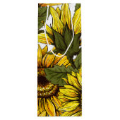 Hand Drawn Sunflower Wijn Cadeautas (Achterkant)