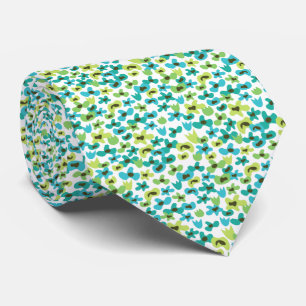 Hand Drawn Tiny Whimsical Flowers Necktie Stropdas