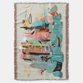 Hand Drawn Tokyo Japan Deken (Voorkant Verticaal)