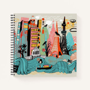 Hand Drawn Tokyo Japan Notitieboek