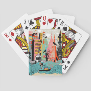 Hand Drawn Tokyo Japan Pokerkaarten