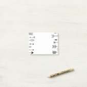 Hand Drawn Tribal Arrow Art Post-it® Notes (Op bureau)