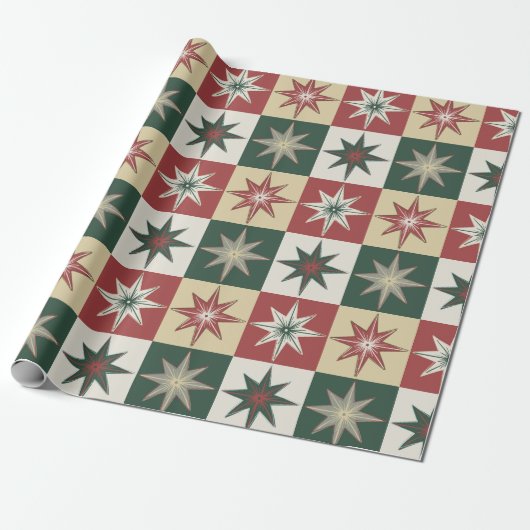 Hand Drawn Twinkle Stars (Quilt Version) Cadeaupapier (Uitgerold)