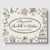 Hand Drawn Vintage Wedding Gastenboek (Voorkant)