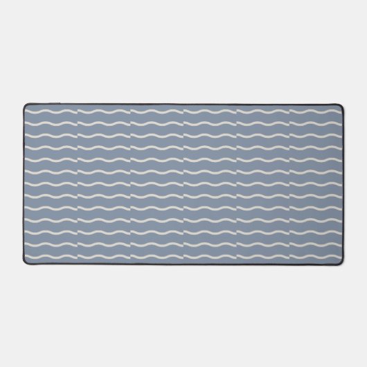 Hand-Drawn Wavy Ticking Stripe | Faded Blue (Recto)
