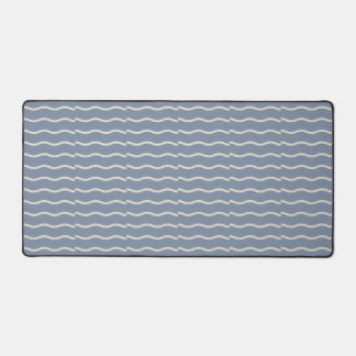 Hand-Drawn Wavy Ticking Stripe | Faded Blue Bureaumat
