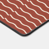 Hand-Drawn Wavy Ticking Stripe | Rust Red (Coin)