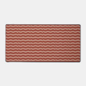 Hand-Drawn Wavy Ticking Stripe | Rust Red (Recto)