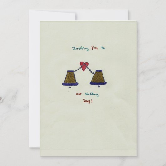 Hand Drawn Wedding Invitation Card Kaart (Voorkant)