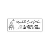 Hand Drawn Wedding Return Address Zelfinktende Stempel (Design)