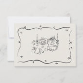 Hand Drawn Whimsical Doodles Wavy Frame RSVP (Dos)