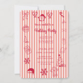 Hand drawn whimsical holiday party kaart (Voorkant)